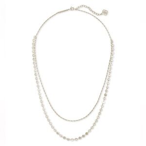 Rare Discontinued Kendra Scott Sydney Multi-Strand Necklace - Silver